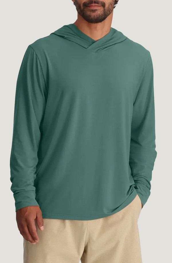 フリー フライ メンズ トップス シャツ パーカー Free Fly Elevate Lightweight Performance Hoodie Sea Pine