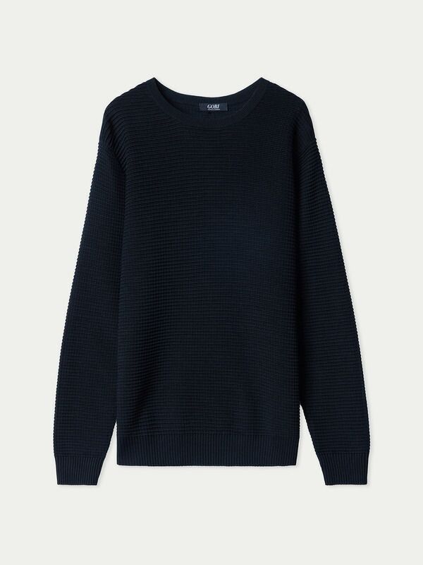 ゴビ カシミヤ メンズ アウター パーカー・スウェット セーター シルク ニット Gobi Cashmere Textu redKnit Silk Cashmere Sweater Blue Grap
