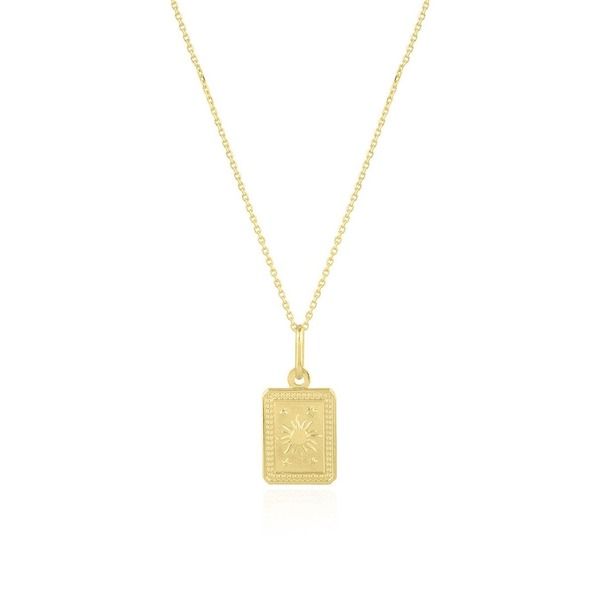 ザラブリー ファインジュエリー レディース アクセサリー ネックレス・チョーカー レース The Lovery Fine Jewelry Gold Sun Tag Necklace Yellow Go