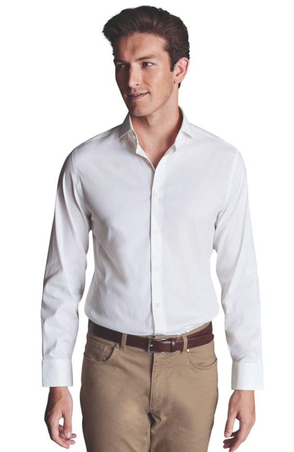 チャールズティリット メンズ トップス シャツ Charles Tyrwhitt NonIron Performance Twill Shirt White ホワイト