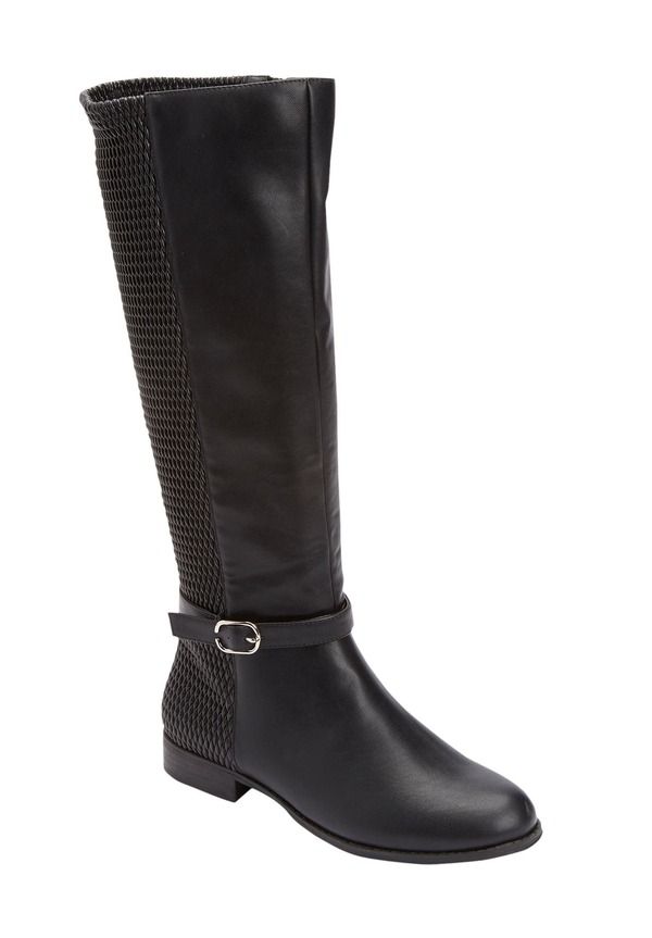コンフォートビュー レディース シューズ ブーツ・レインブーツ Comfortview The Reeve Wide Calf Boot Black ブラック