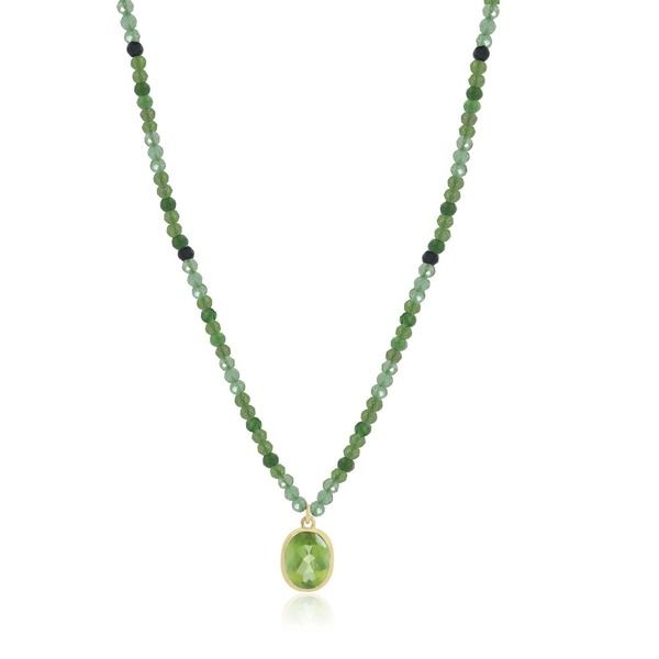 ザラブリー ファインジュエリー レディース アクセサリー ネックレス・チョーカー レース The Lovery Fine Jewelry Green Tourmaline Bead Bezel Nec