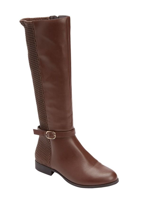 コンフォートビュー レディース シューズ ブーツ・レインブーツ Comfortview The Reeve Wide Calf Boot Brown ブラウン