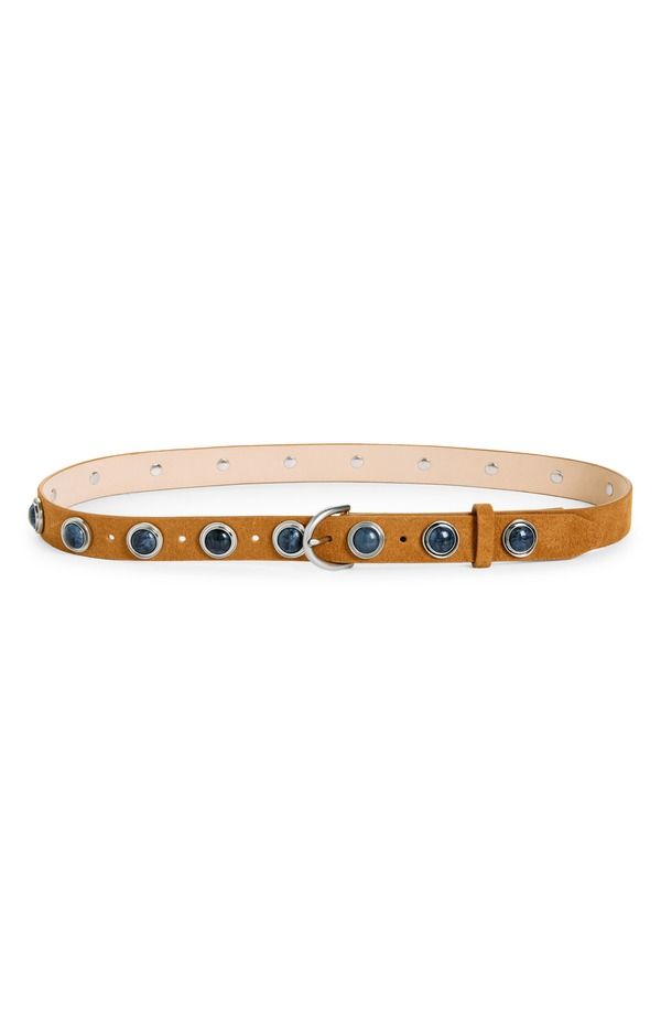 ラグアンドボーン レディース アクセサリー ベルト レザー rag bone Celia Studded Stone Leather Belt Bronze ストーン