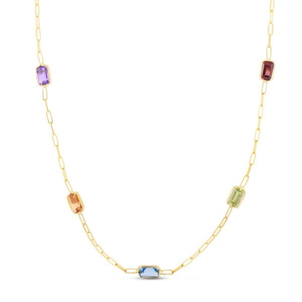 ザラブリー ファインジュエリー レディース アクセサリー ネックレス・チョーカー レース The Lovery Fine Jewelry Rainbow Gemstone Paperclip Neck