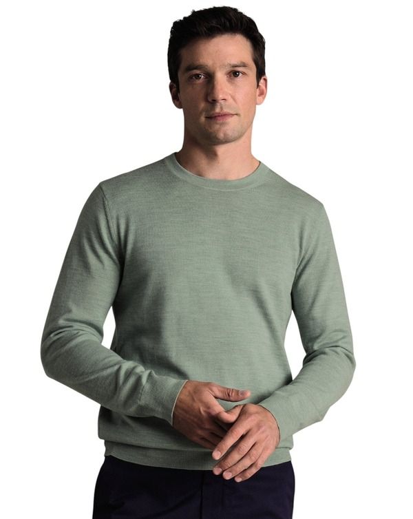 チャールズティリット メンズ アウター パーカー・スウェット クルーネック セーター Charles Tyrwhitt Pure Merino Crew Neck Sweater Pale Teal