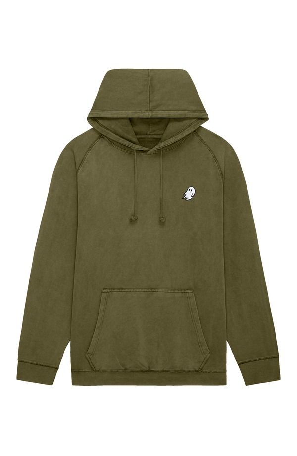 ダリックス メンズ アウター パーカー・スウェット Dalix Ghost Mens Mineral Washed Hoodie Olive オリーブ