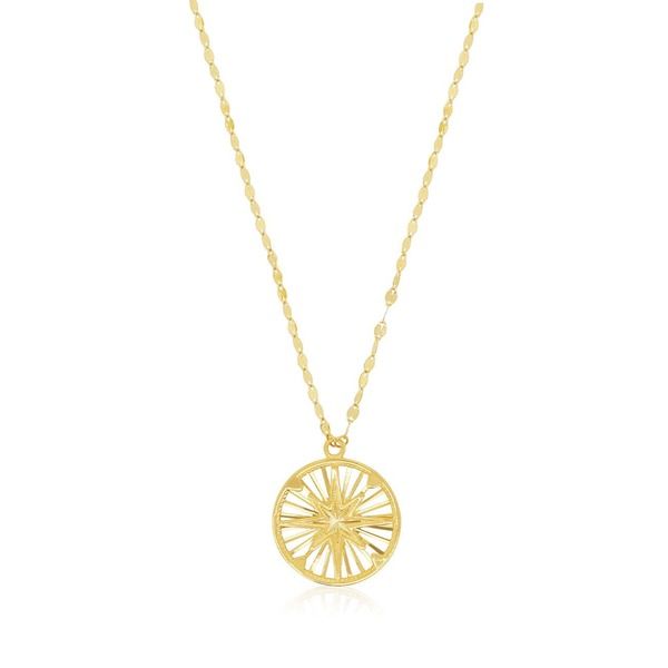 ザラブリー ファインジュエリー レディース アクセサリー ネックレス・チョーカー レース The Lovery Fine Jewelry Gold Compass Medallionecklace Y