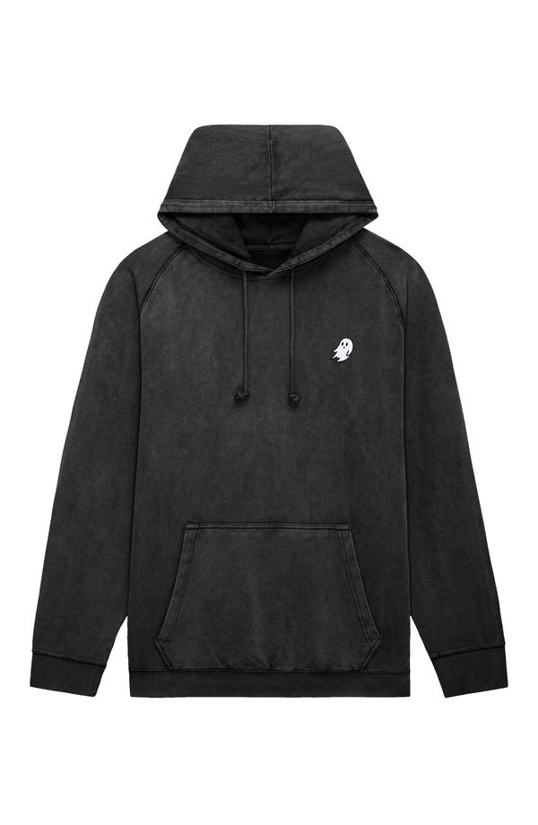 ダリックス メンズ アウター パーカー・スウェット Dalix Ghost Mens Mineral Washed Hoodie Black ブラック