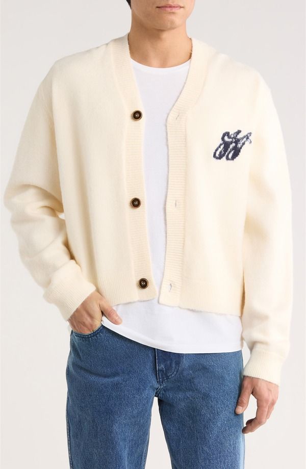 オナーザギフト メンズ アウター パーカー・スウェット カーディガン HONOR THE GIFT H Monogram Cardigan Bone