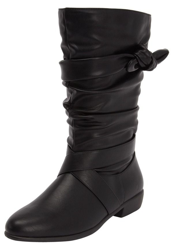 コンフォートビュー レディース シューズ ブーツ・レインブーツ Comfortview Theather Wide Calf Boot Black ブラック