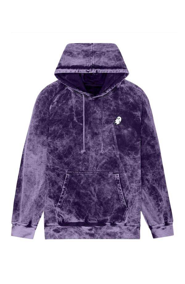 ダリックス メンズ アウター パーカー・スウェット Dalix Ghost Mens Mineral Washed Hoodie Purple パープル
