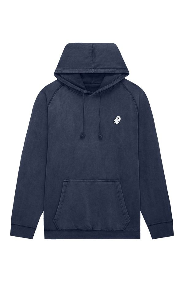 ダリックス メンズ アウター パーカー・スウェット Dalix Ghost Mens Mineral Washed Hoodie Denim Blue デニム