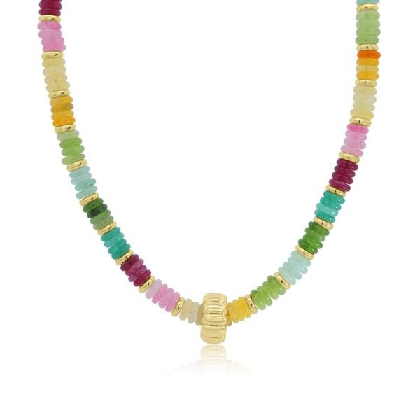 ザラブリー ファインジュエリー レディース アクセサリー ネックレス・チョーカー レース The Lovery Fine Jewelry Rainbow Bead Rondel Necklace Ra