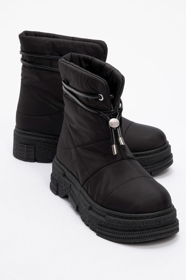 プロローグシューズ レディース ブーツ・レインブーツ Prologue Shoes Mesta Boot Black Faux Leather ブラック