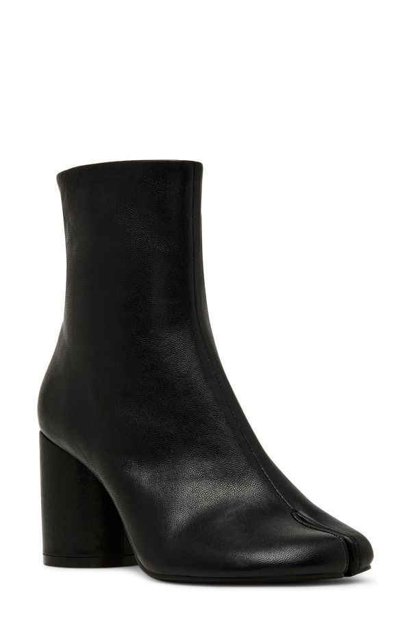 スティーブ マデン レディース シューズ ブーツ・レインブーツ Steve Madden Caro Splitoe Bootie Black Leather ブラック