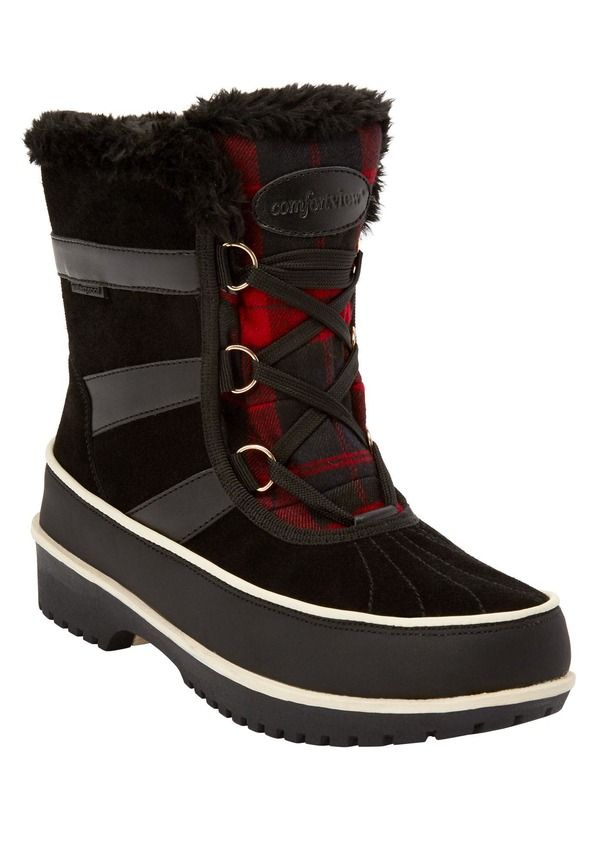 コンフォートビュー レディース シューズ ブーツ・レインブーツ Comfortview The Brienne Waterproof Boot Black ブラック