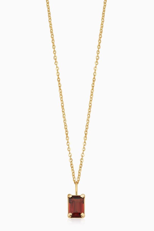 オラディナ レディース アクセサリー ネックレス・チョーカー レース Oradina 14K Goldate Me Birthstone Pendant Necklace Garnet January