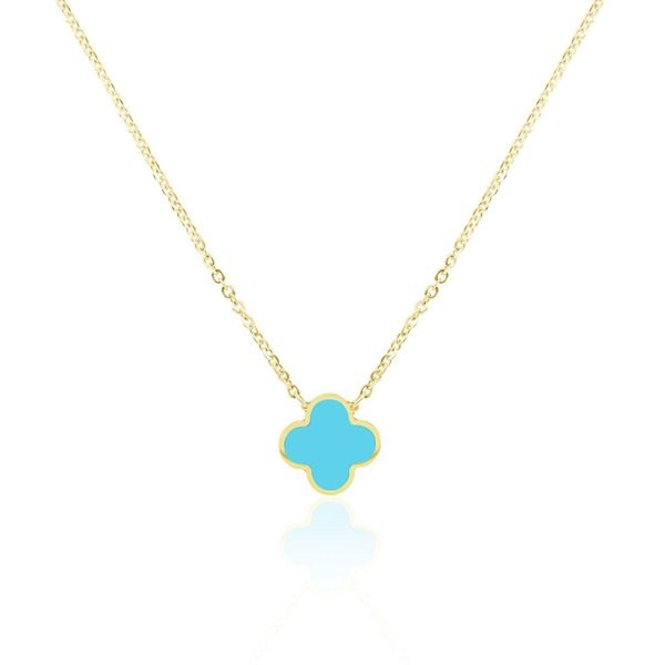 ザラブリー ファインジュエリー レディース アクセサリー ネックレス・チョーカー レース The Lovery Fine Jewelry Small Turquoise Single Clover N