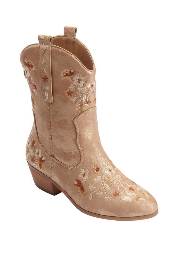 コンフォートビュー レディース シューズ ブーツ・レインブーツ Comfortview The Irma Wide Calf Boot Gold ゴールド