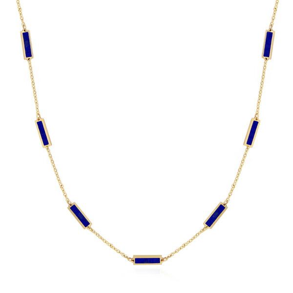 ザラブリー ファインジュエリー レディース アクセサリー ネックレス・チョーカー レース The Lovery Fine Jewelry Lapis Bar Chainecklace Blue ブルー
