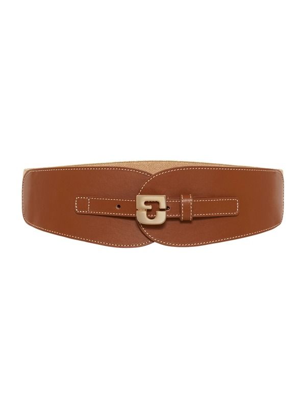 ジェラルド・ダレル レディース アクセサリー ベルト レザー ロゴ GERARDAREL Olympe Logo Leather Corset Belt Cognac
