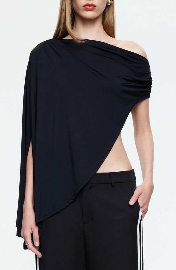 ライオネス レディース アウター コート アシンメトリー LIONESS Reborn Asymmetric Poncho Noir