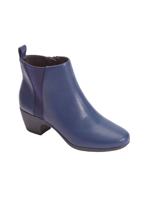 コンフォートビュー レディース シューズ ブーツ・レインブーツ Comfortview The Ingrid Bootie Navy ネイビー