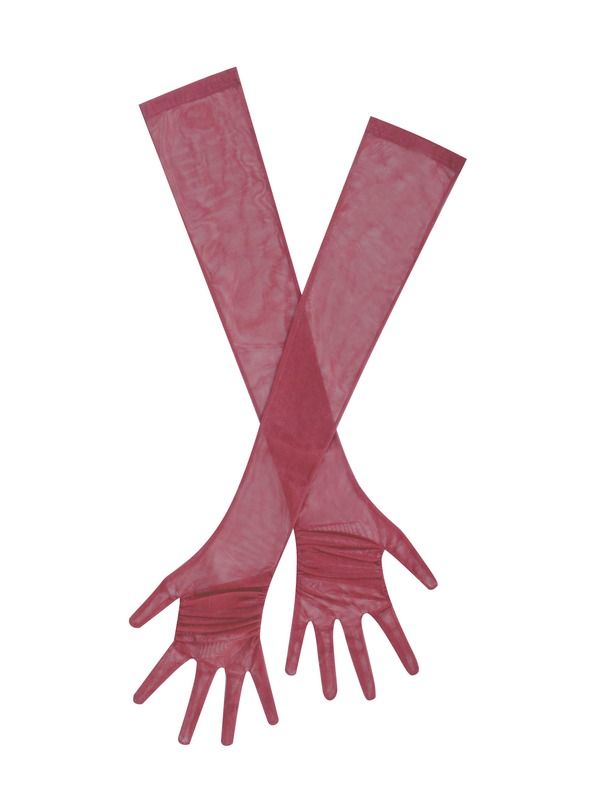 ミスサークル レディース アクセサリー 手袋 メッシュ Miss Circle Qira Mesh Operalength Gloves Maroon マルーン