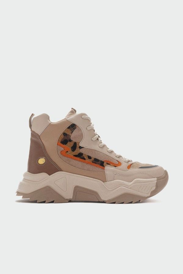 プロローグシューズ レディース ブーツ・レインブーツ Prologue Shoes Olivia Sport Boot Beige Faux Leather ベージュ