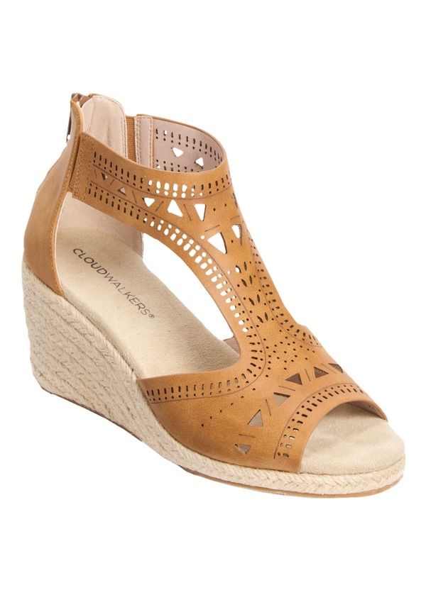 コンフォートビュー レディース シューズ サンダル Comfortview The Honey Wedge Sandal Tan タン