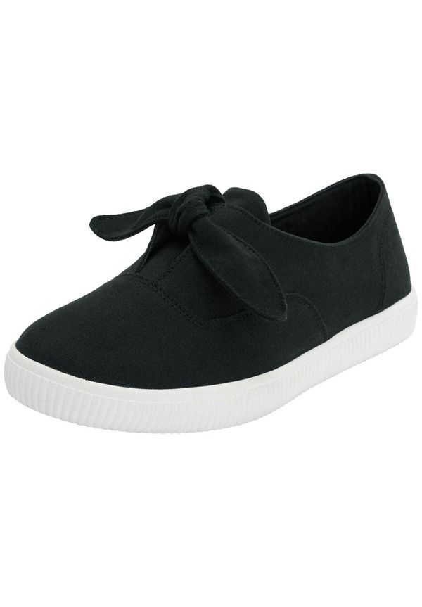 コンフォートビュー レディース シューズ スリッポン・ローファー スニーカー Comfortview The Anzani Canvaslip On Sneaker Black ブラック