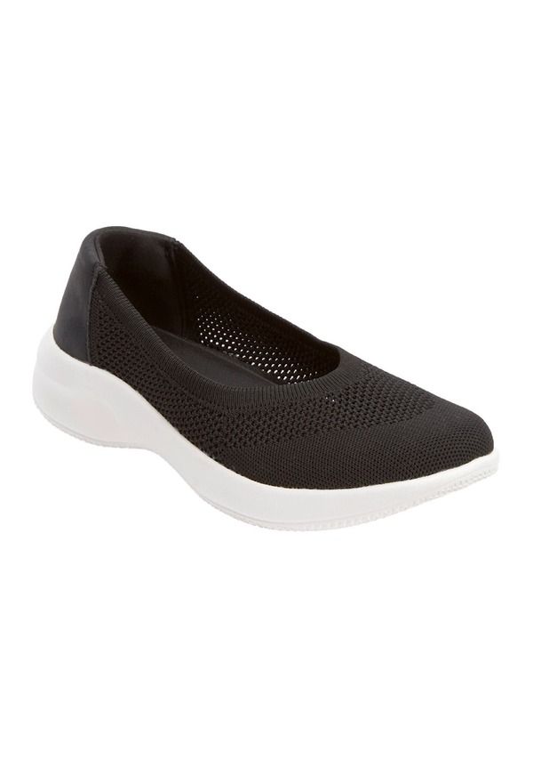 コンフォートビュー レディース シューズ スリッポン・ローファー スニーカー Comfortview Cv Sport Laney Slip On Sneaker Black ブラック