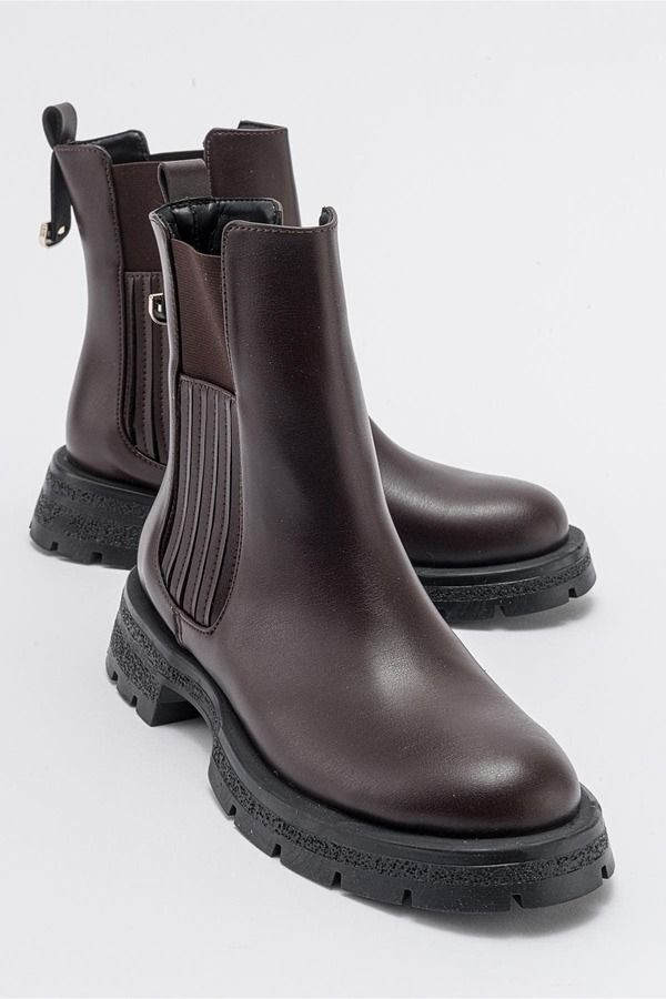 プロローグシューズ レディース ブーツ・レインブーツ チェルシーブーツ チェルシー Prologue Shoesofia Chelsea Boot Brown Faux Leather ブラウン