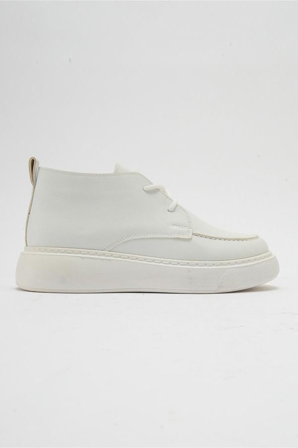 プロローグシューズ レディース ブーツ・レインブーツ アンクル Prologue Shoes Valve Ankle Boot White Faux Leather ホワイト