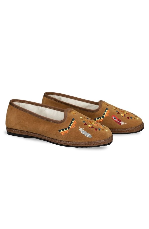 フォルテラ レディース シューズ サンダル スエード レザー Fortela Frutate Friulane Suede Leather Embroidery Segale