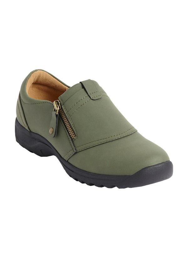 コンフォートビュー レディース シューズ スニーカー Comfortview The Aidan Flat Dark Moss