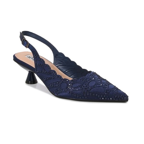 レディクチュール レディース シューズ ヒール LADY COUTURE Scallop Top Line Slingback Pump Navy ネイビー