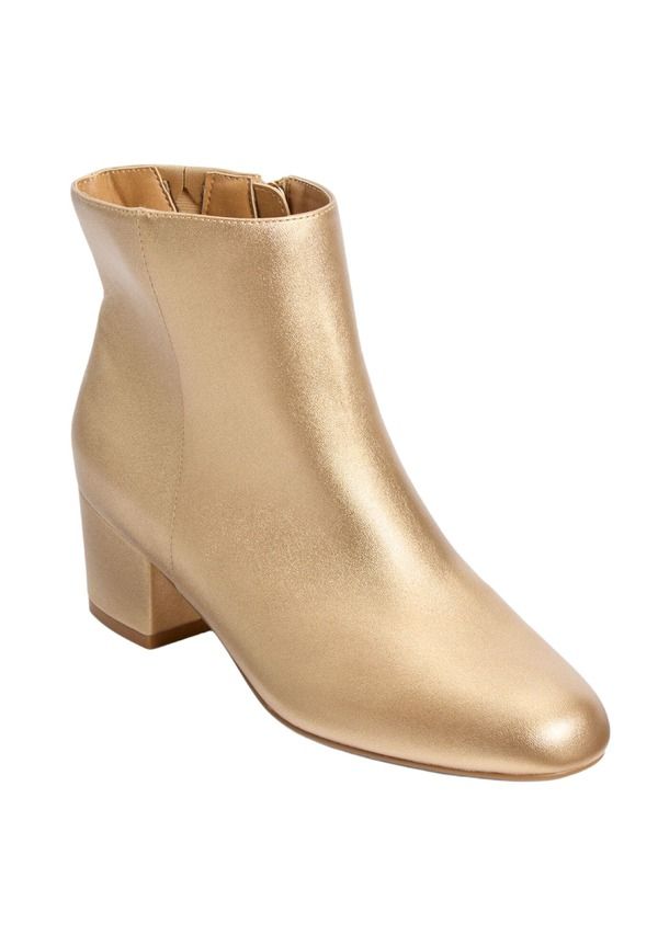 コンフォートビュー レディース シューズ ブーツ・レインブーツ Comfortview The Sidney Bootie Gold ゴールド