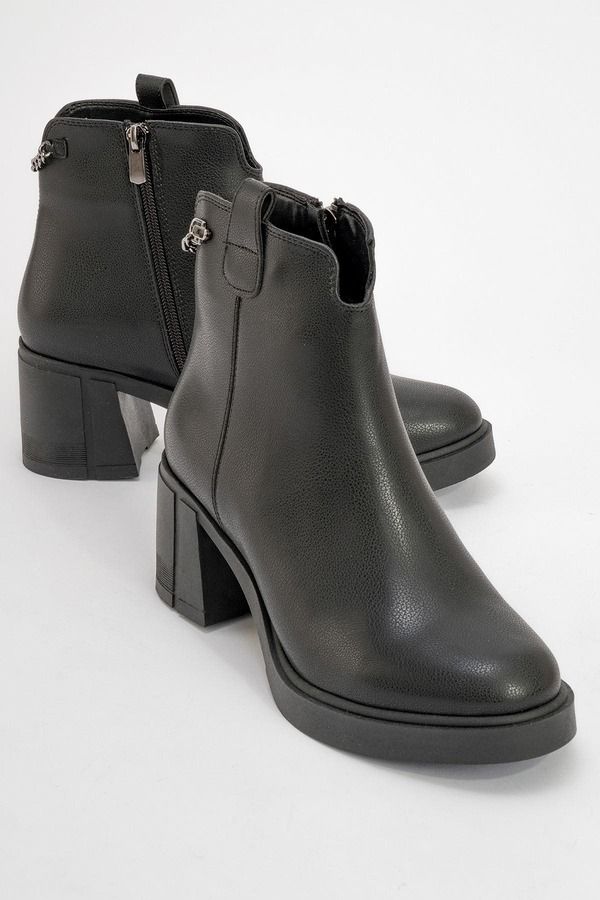 プロローグシューズ レディース ブーツ・レインブーツ Prologue Shoes Mier Chunky Boot Black Faux Leather ブラック
