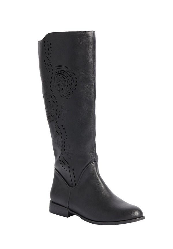コンフォートビュー レディース シューズ ブーツ・レインブーツ Comfortview The Lili Wide Calf Boot Black ブラック