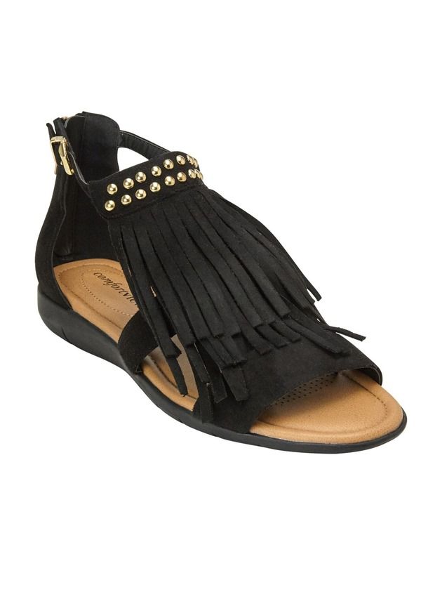 コンフォートビュー レディース シューズ サンダル Comfortview The Carmella Sandal Black ブラック