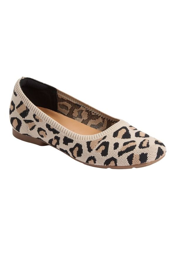 コンフォートビュー レディース シューズ パンプス Comfortview The Kit Flat Leopard アニマル