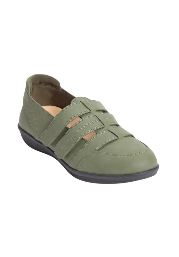 コンフォートビュー レディース シューズ パンプス Comfortview Thellis Orthotic Flat Dark Moss