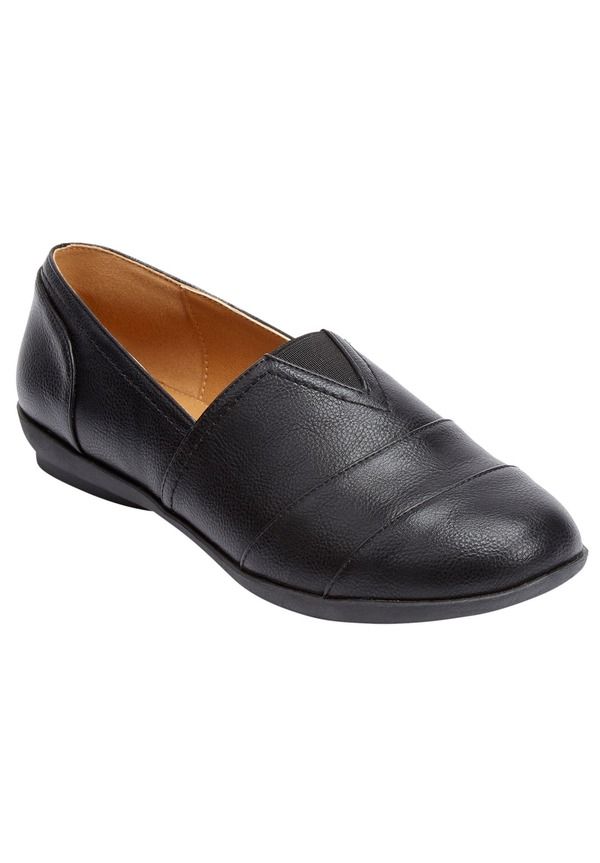 コンフォートビュー レディース シューズ サンダル Comfortview The Amelia Flat Black ブラック