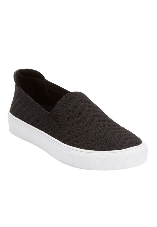 コンフォートビュー レディース シューズ スリッポン・ローファー スニーカー Comfortview The Alena Slip On Sneaker Black ブラック