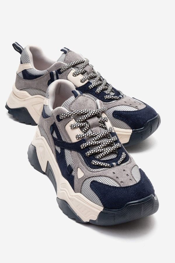 プロローグシューズ レディースニーカー プラットフォーム Prologue Shoes Loretta Platform Sneakers Navy ネイビー