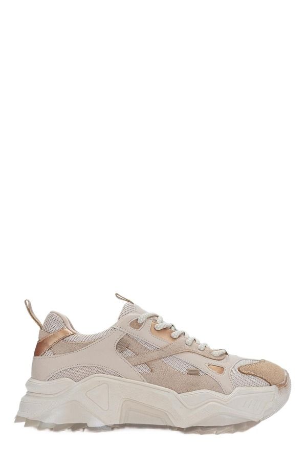 プロローグシューズ レディースニーカー プラットフォーム Prologue Shoes Loretta Platform Sneakers Beige ベージュ