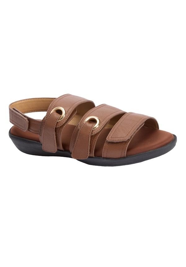 コンフォートビュー レディース シューズ ヒール サンダル Comfortview The Winnie Orthotic Sandal Cognac