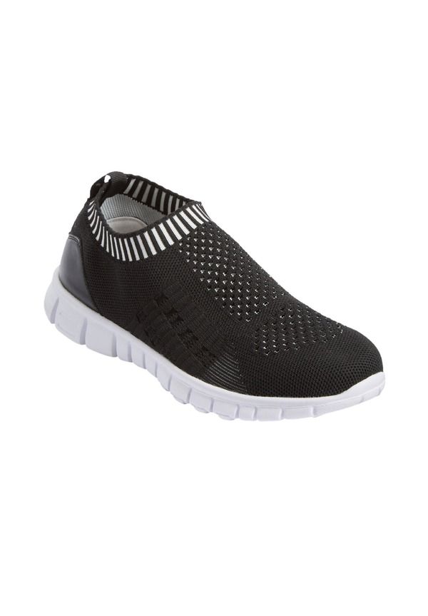 コンフォートビュー レディース シューズ スリッポン・ローファー スニーカー Comfortview Cv Sport Bellamy Slip On Sneaker Black White ホワイト